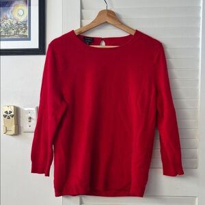 Talbots Vibrant Red Crew Neck Sweater